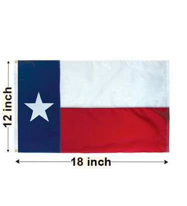 12"x18" Texas Nylon Outdoor Flag